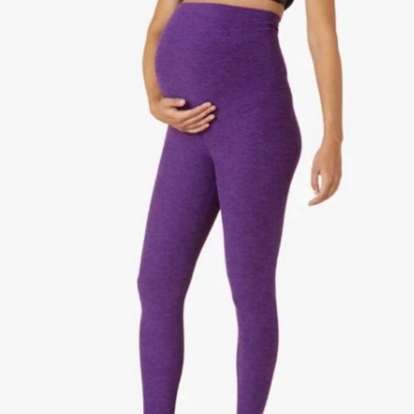 Beyond Yoga Spacedye Love the Bump Midi Maternity Legging Deep Purple Size M - Picture 1 of 10